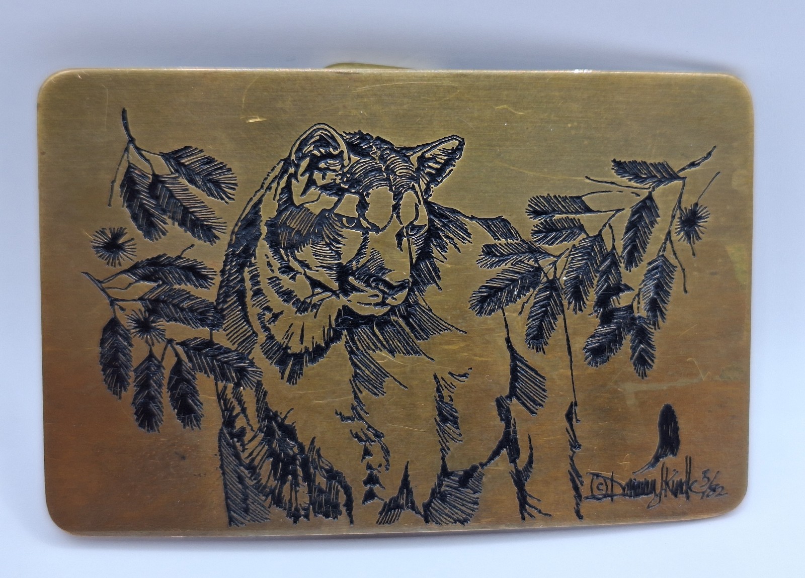 Ampersand Brass AB Kalamazoo Michigan Mountain Lion Belt Buckle Danny Kindle 82