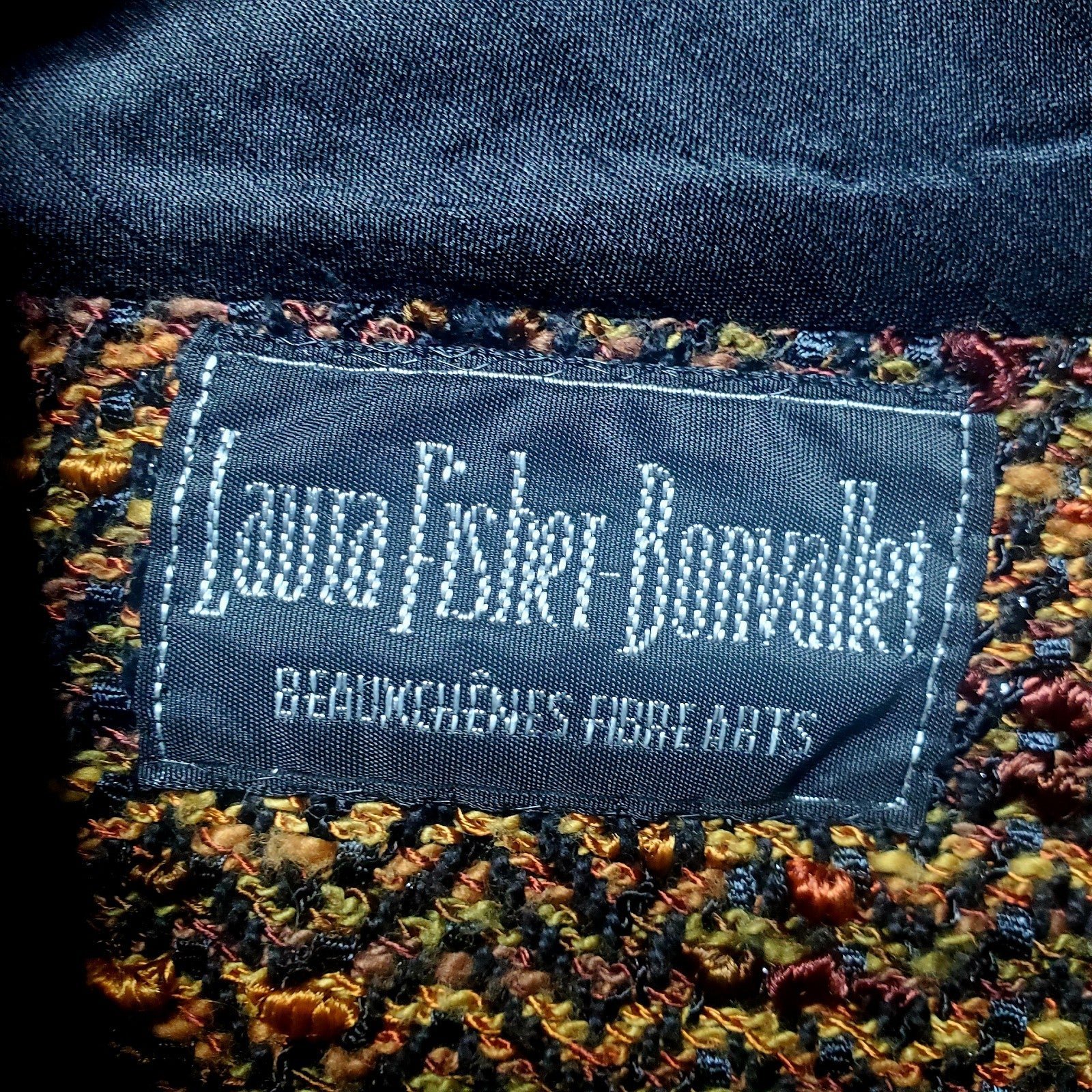 LAURA FISHER-BONVALLET Red/Black Chenille Handwoven Fibre