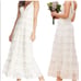 Women's Dress the Population White Floral Maxi Dress Large