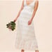 Women's Dress the Population White Floral Maxi Dress Large