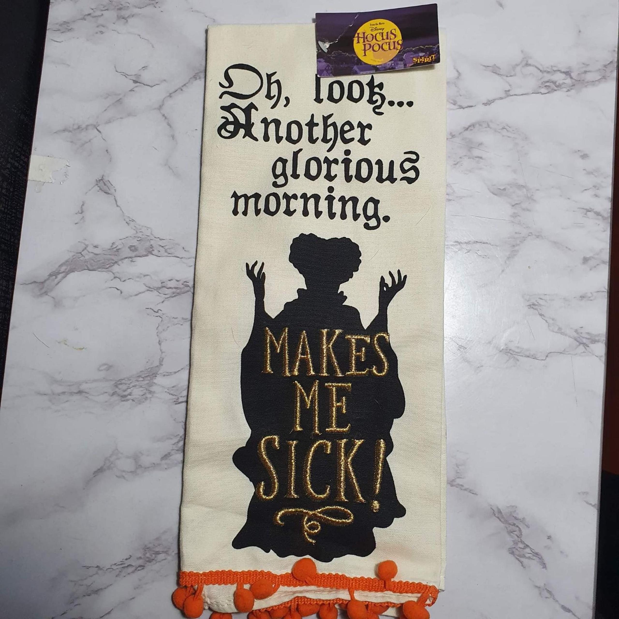 Hocus Pocus Glorious Morning Dish Towel Dishtowel