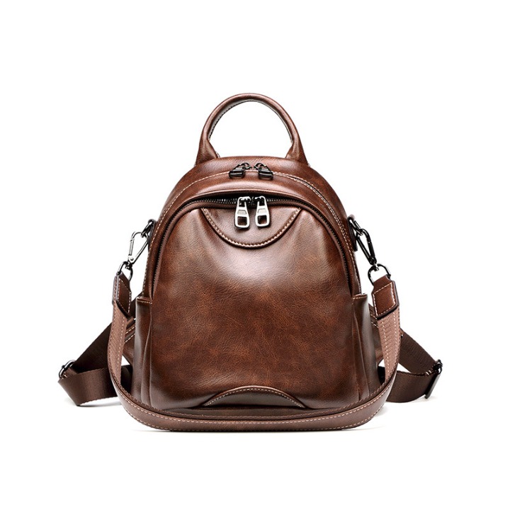 Leisure Retro Soft Leather Trave Lady Backpack