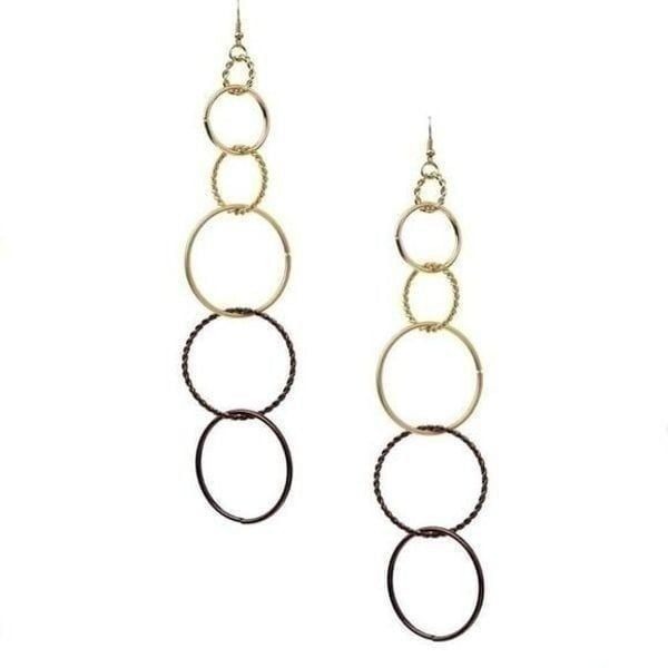 Bansri multi hoop lynx “in the swing” earrings