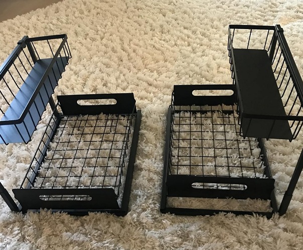 New Under Sink Organizer and Storage, 2 Pack Pull Out Cabinet Organizer