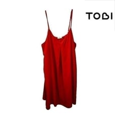 Tobi Women's Slips Cami Spaghetti Strap Pleated Front Under Dress