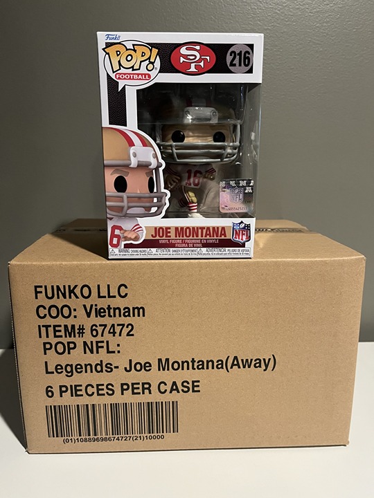 Joe Montana Funko Pop #216 (Factory Sealed Case of 6)