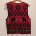 WOOLRICH women's red buffalo reindeer Christmas sweater vest size small