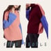 1589. FREE PEOPLE SWEATER SIZE MEDIUM OVERSIZED COLOR BLOCK THICK KNITTED