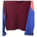 1589. FREE PEOPLE SWEATER SIZE MEDIUM OVERSIZED COLOR BLOCK THICK KNITTED