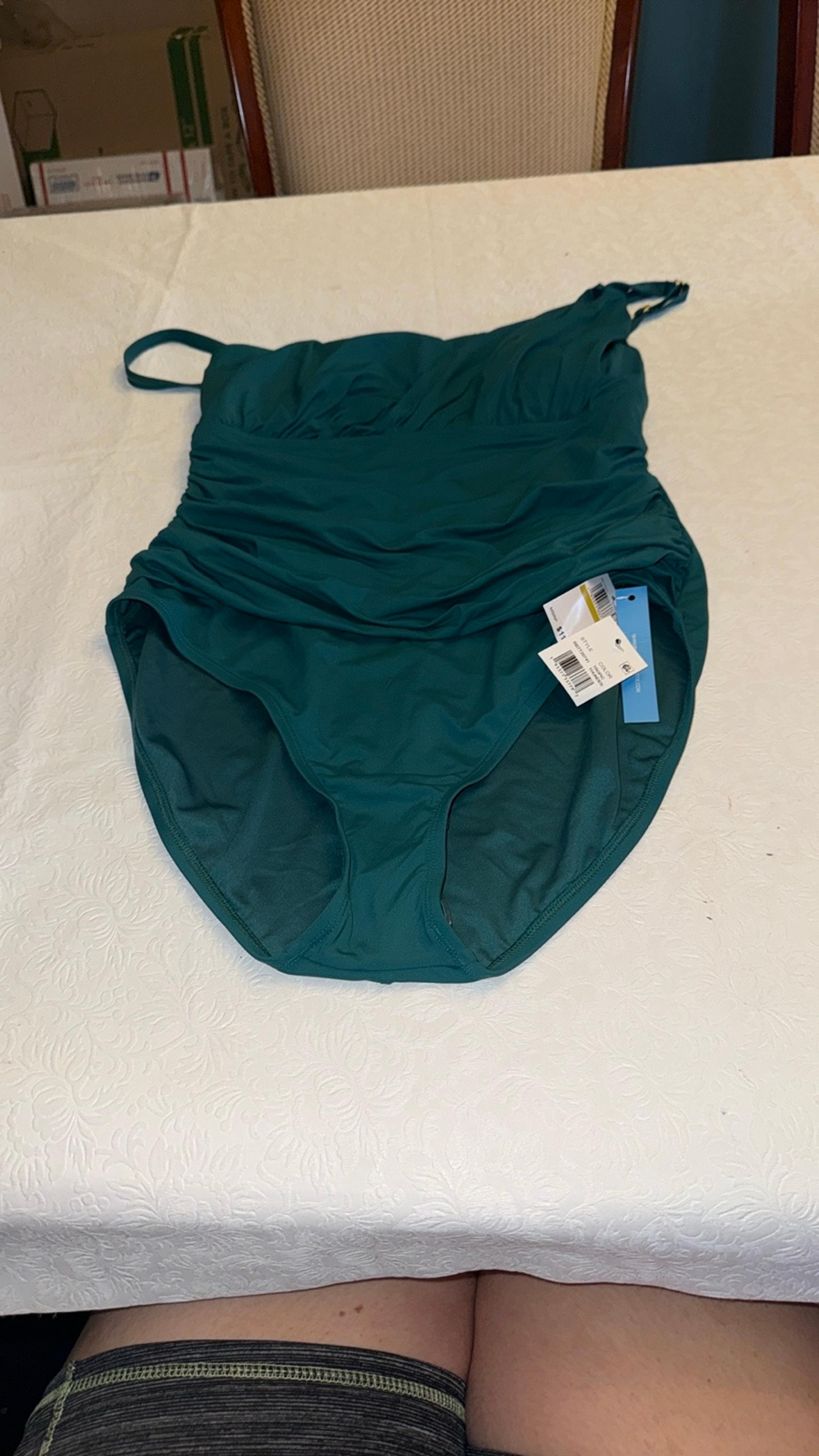Teal One-Shoulder Swimsuit SZ 14 NWT