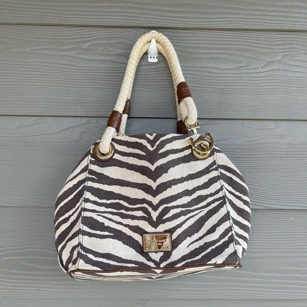 Michael Kors zebra print canvas bag