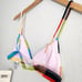 NWT Mara Hoffman Nonpadded Triangle Bikini Top Rainbow Multi