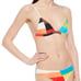 NWT Mara Hoffman Nonpadded Triangle Bikini Top Rainbow Multi