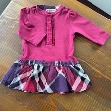 Baby dress 1/3 months long sleeves pink Burberry