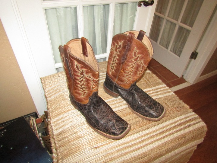 Tony Lama Square Toe Brown Elephant Cowboy Western Boots Men's size 11 D