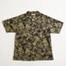 Tommy Bahama Mens Hawaiian Shirt Button Up Black Gold Floral Silk Size Medium
