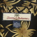 Tommy Bahama Mens Hawaiian Shirt Button Up Black Gold Floral Silk Size Medium