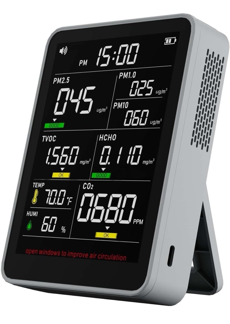 AIROASIS- 9-in-1 Professional Indoor Air Quality Monitor Indoor, portable