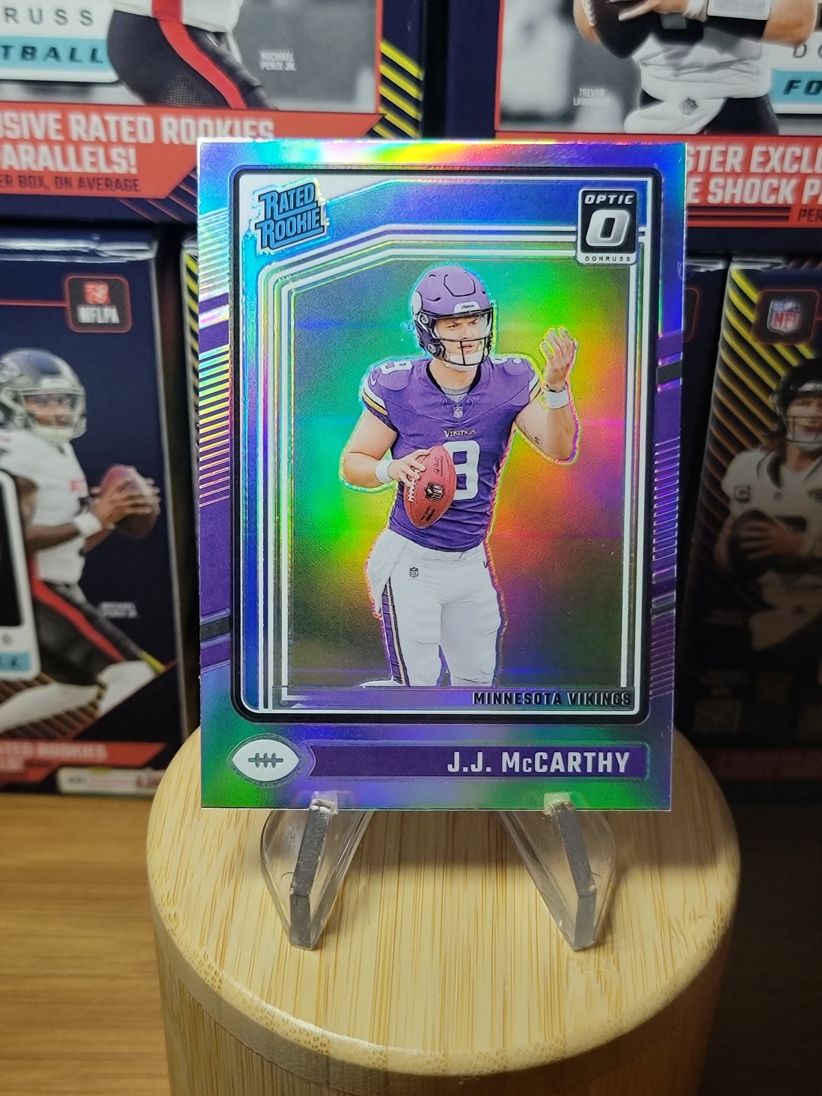 J.J. McCARTHY 2024 PANINI DONRUSS OPTIC RATED ROOKIE HOLO