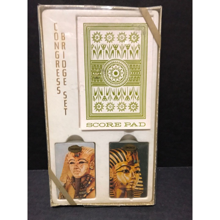 Vintage Congress Bridge Set King Tutankhamun Playing Cards Leo Boltin Photograph