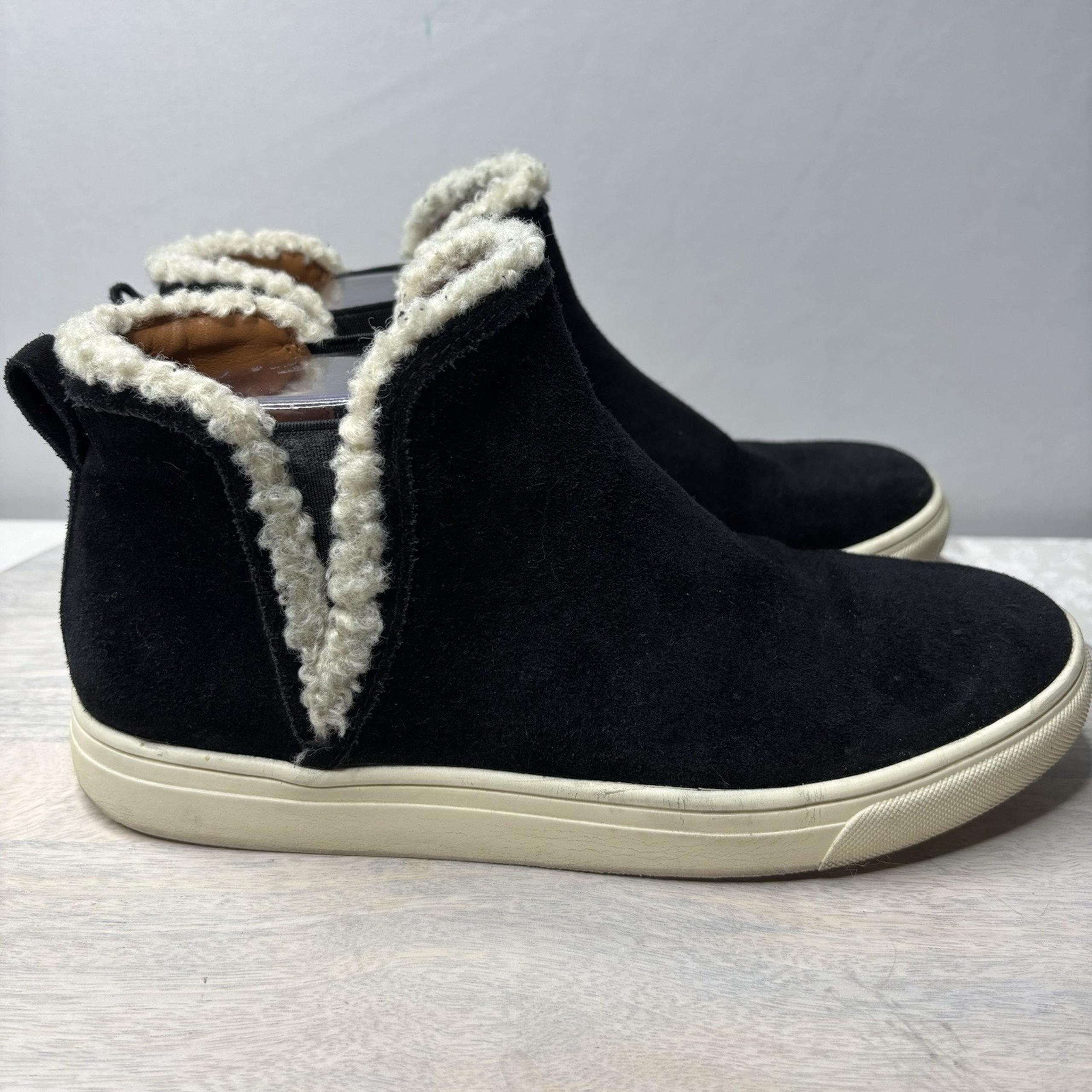 Lucky Brand Shoes Womens 9 M Laycia Casual High Top Sneakers Black Suede