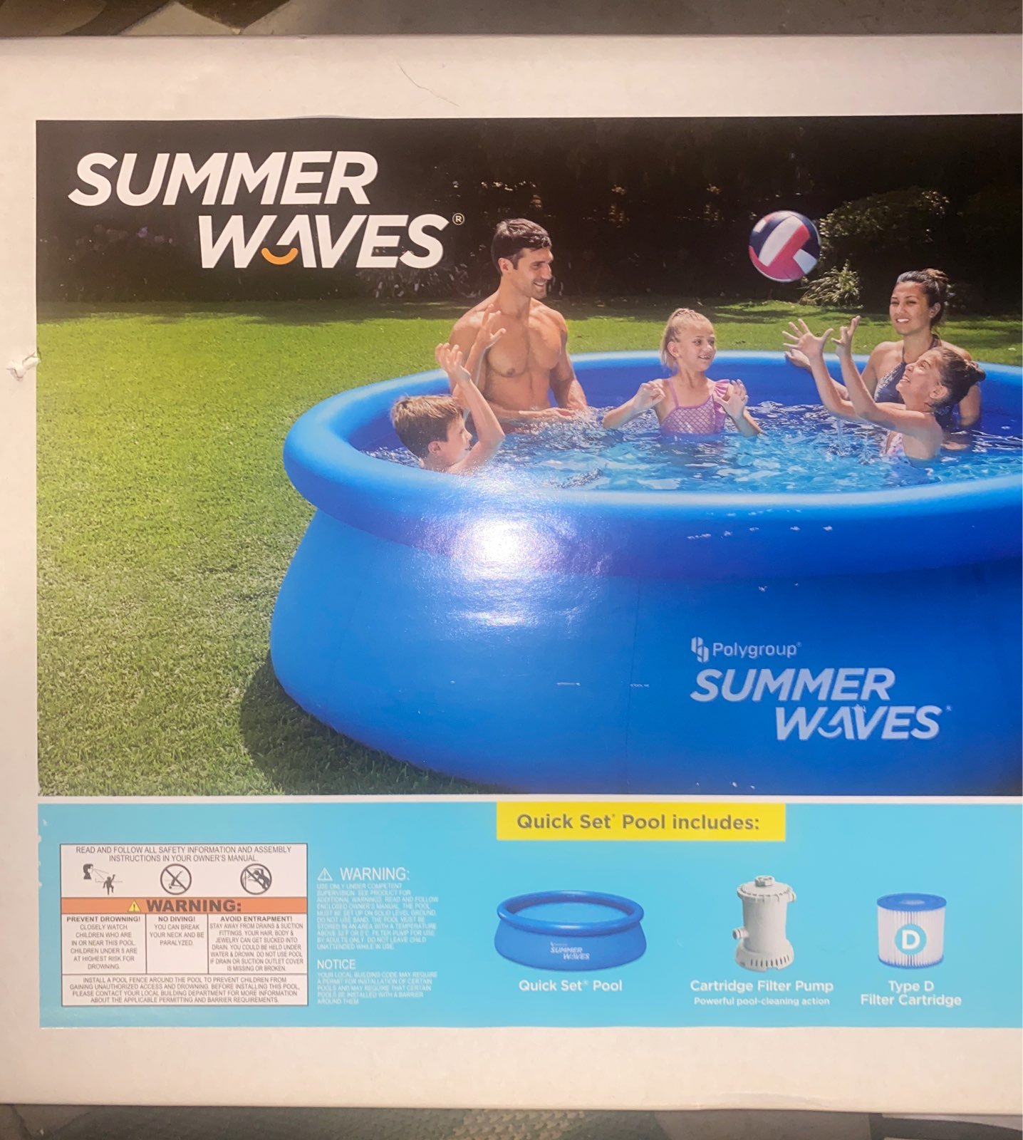 Summer waves 10' pool with pump and filter