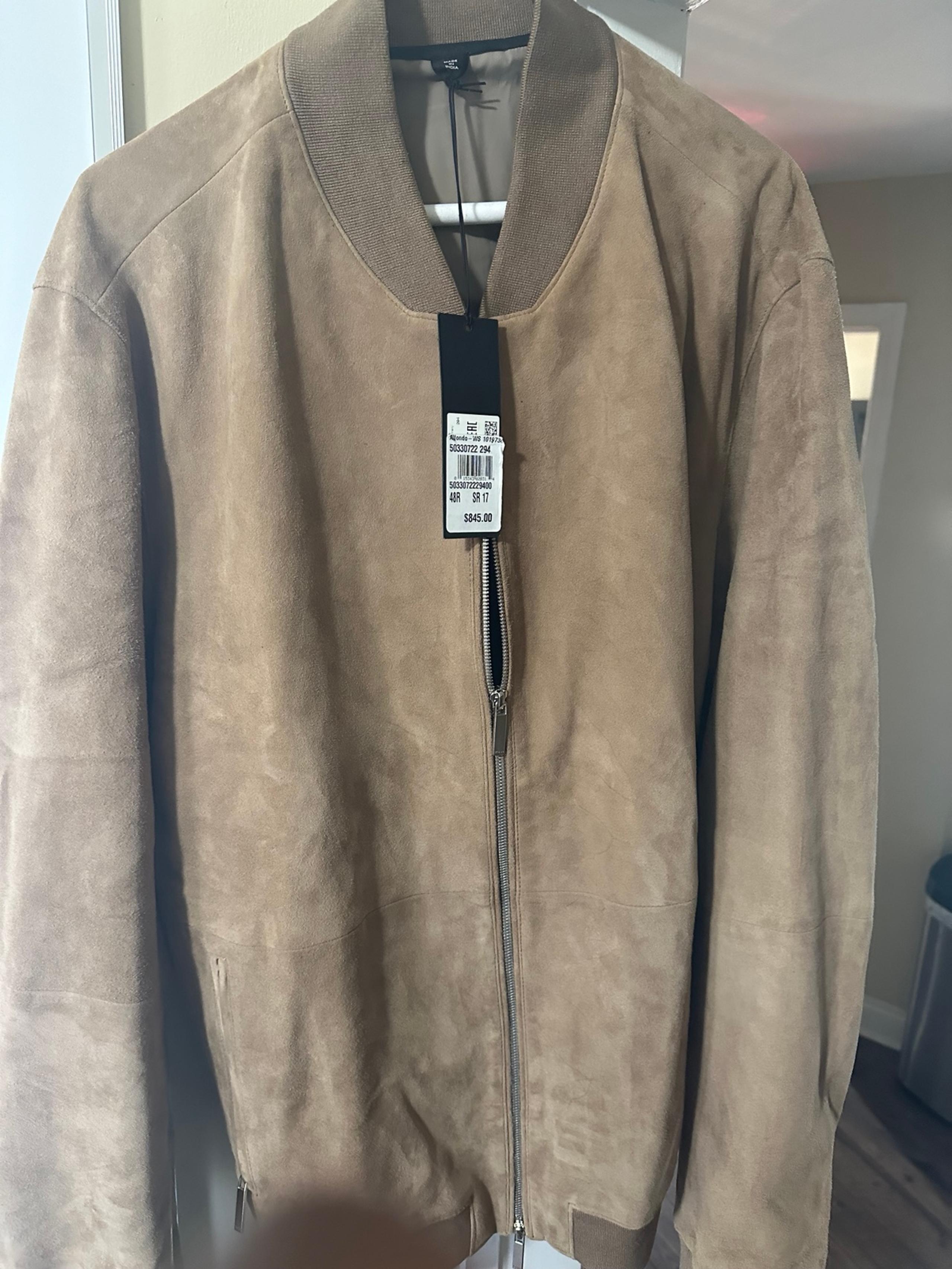 Men’s Hugo Boss suede jacket
