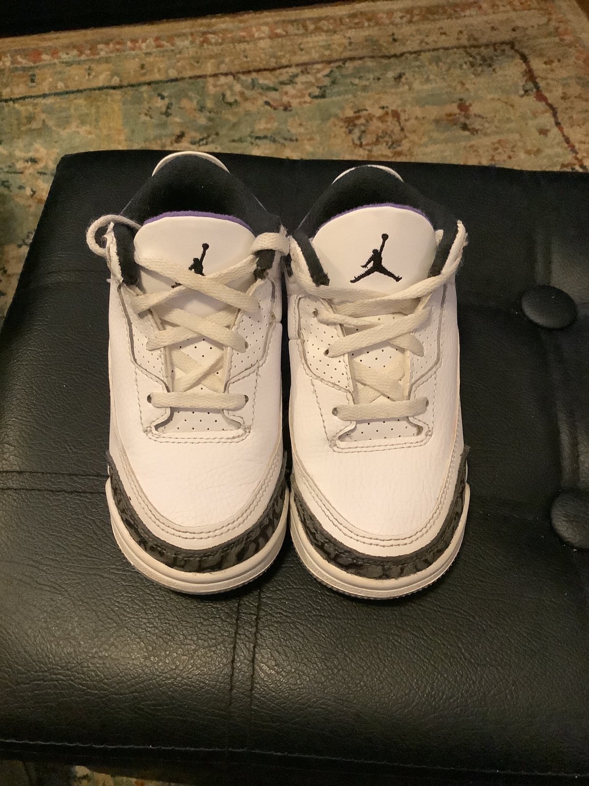 Nike Air Jordan 3 Retro Dark Iris Purple White DM0967-105 toddler 8c Used