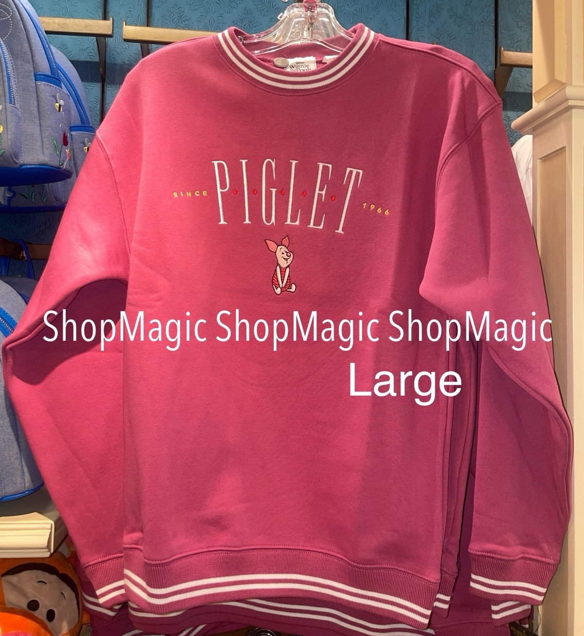 Disney Parks Piglet Pink Sweatshirt Size Large