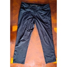Lululemon ABC 5-Pocket Pant Mens 38x32 Patterned Warpstreme Slim Tapered Black