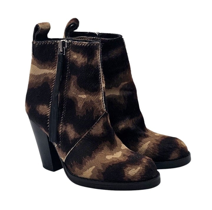 Women's - Acne Studios Colt Brown Camouflage Calf Hair Boots, Size 36 (US 6)