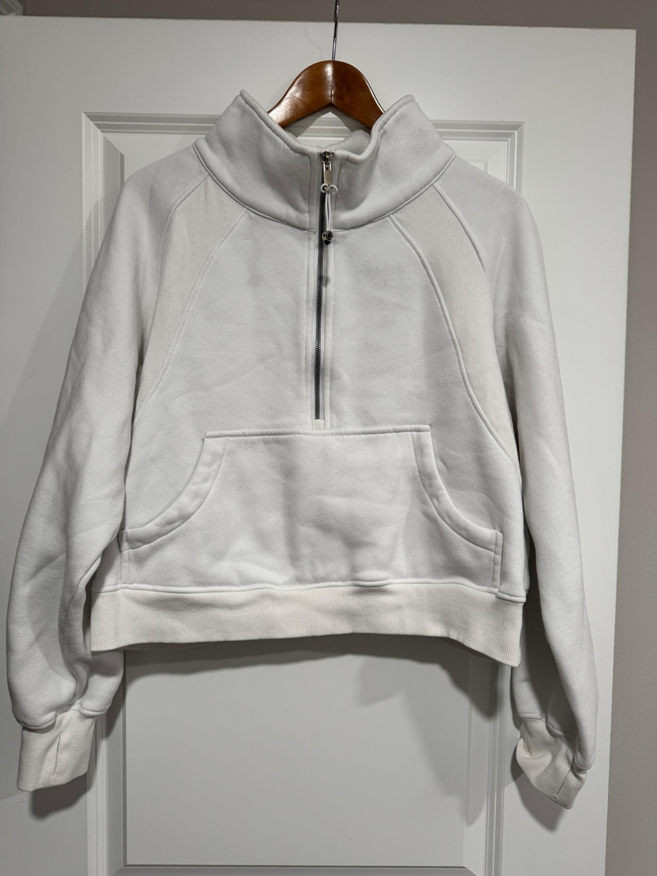 White Lululemon style sweatshirt