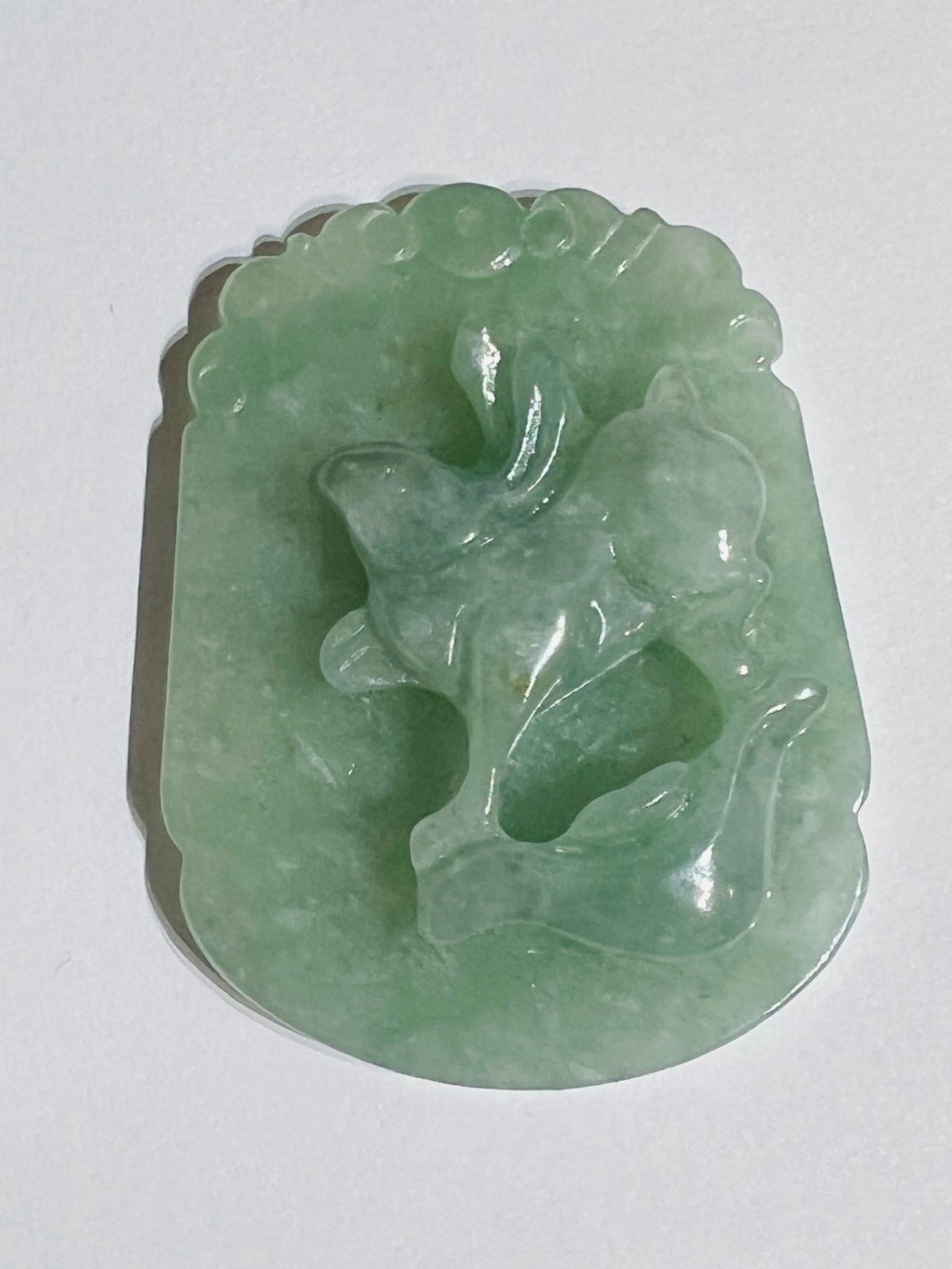 Burmese rabbit jade pendant