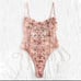 Pink Floral Embroidered Bodysuit