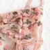 Pink Floral Embroidered Bodysuit