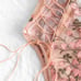Pink Floral Embroidered Bodysuit