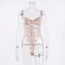 Pink Floral Embroidered Bodysuit