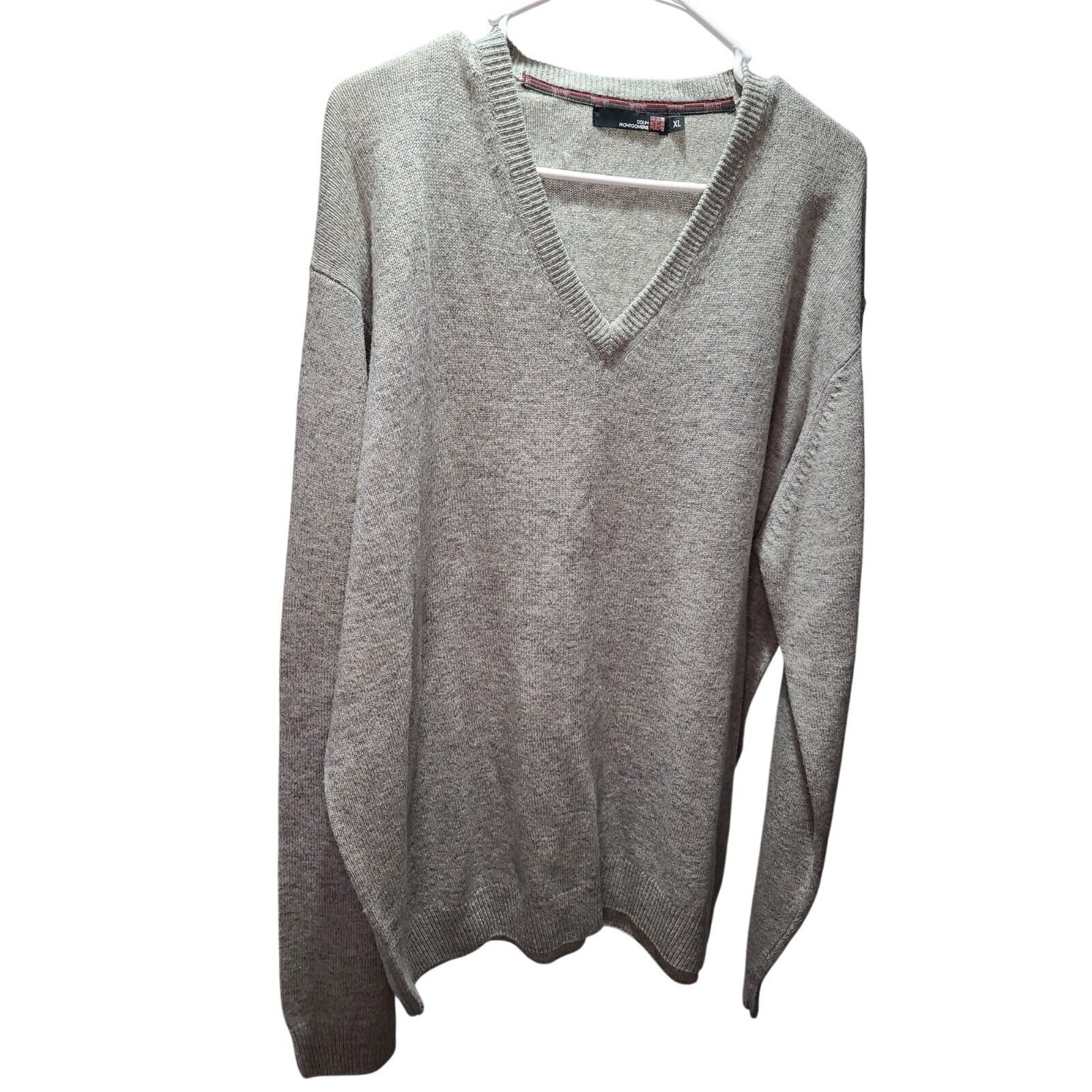Colin Montgomerie Lambswool Long Sleeve Sweater Men's XL Gray