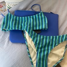 Triangl blue striped XS swimsuit BRAND NEW