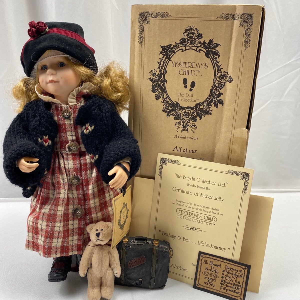 Boyds Yesterdays Child Brittany and Ben Lifes Journey Collectible Doll w/ Box