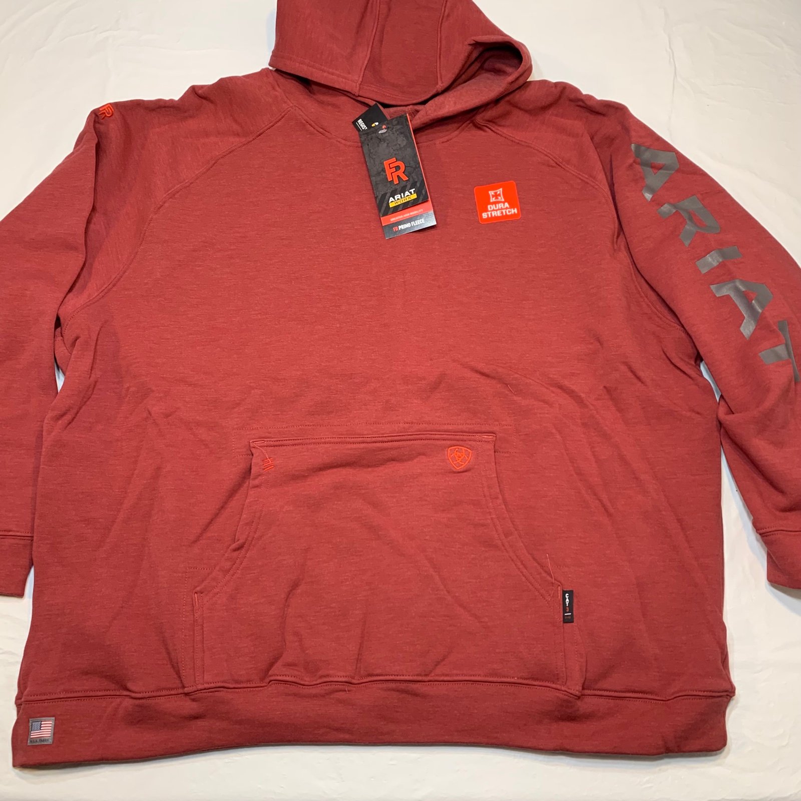 Ariat FR Flame Resistant Primo Fleece Logo Hoodie Sweatshirt Men’s 3XL New