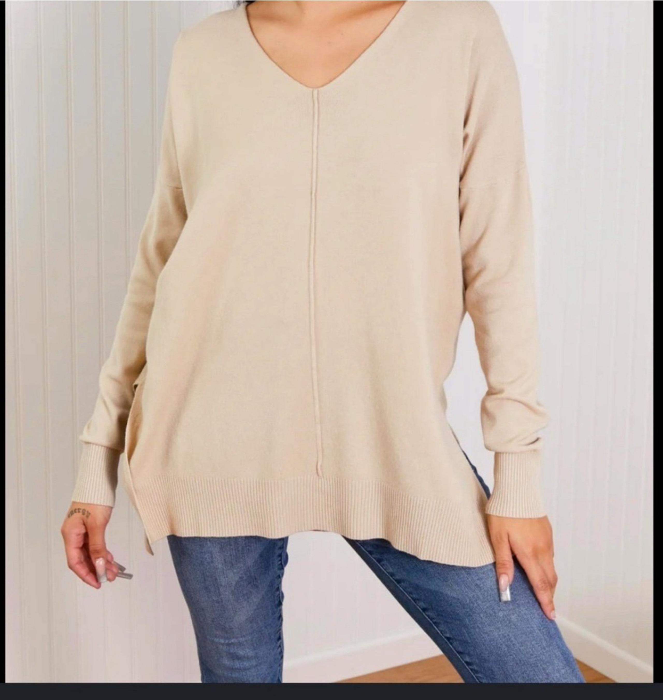 Zenana oversized sweater nwot  tan CLEARANCE SALE