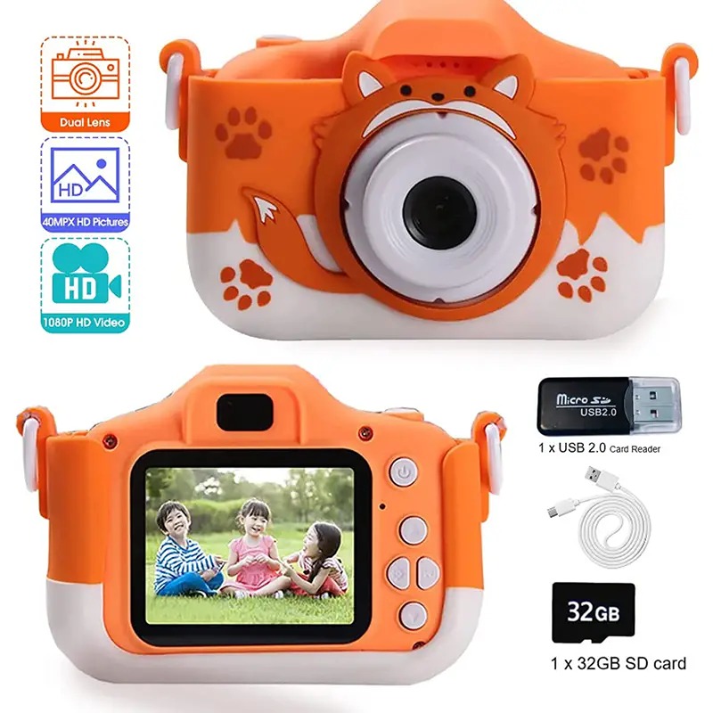 HD Dual Lens Children's Camera - Perfect Holiday Gift for Kids!