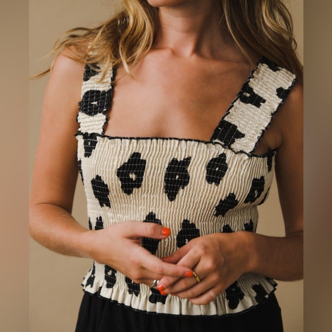 Rita Row Katherine Smocked Floral Tank Top
