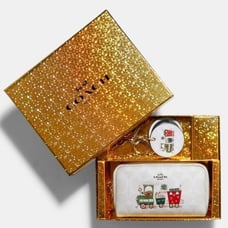 COACH Cosmetic Case & Mirror Charm Set NWT