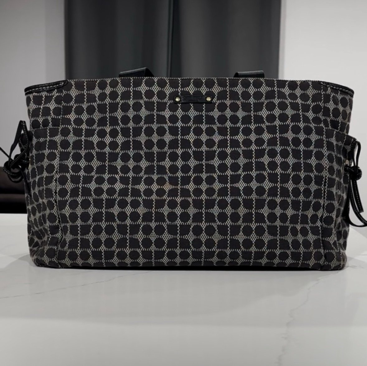Kate Spade Black and White Baby Bag