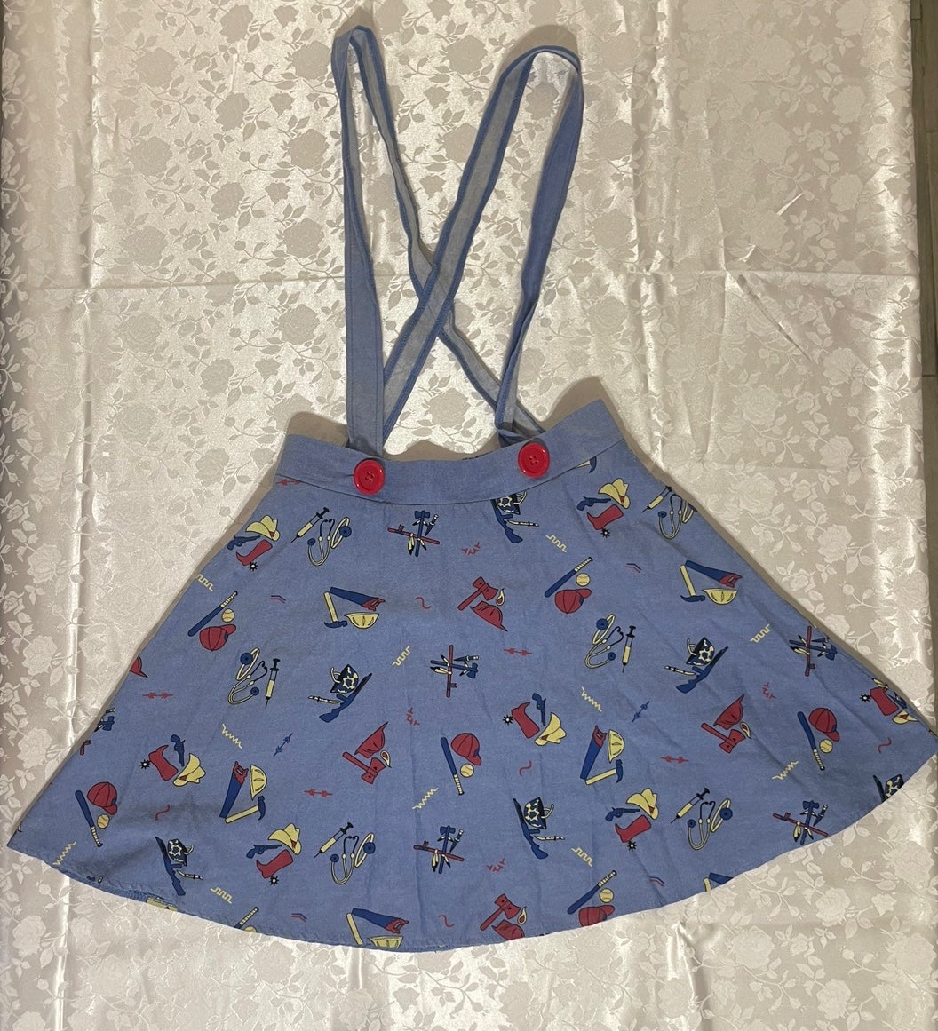 Chucky skirt with suspenders costume size medium women’s Halloween rare vintage