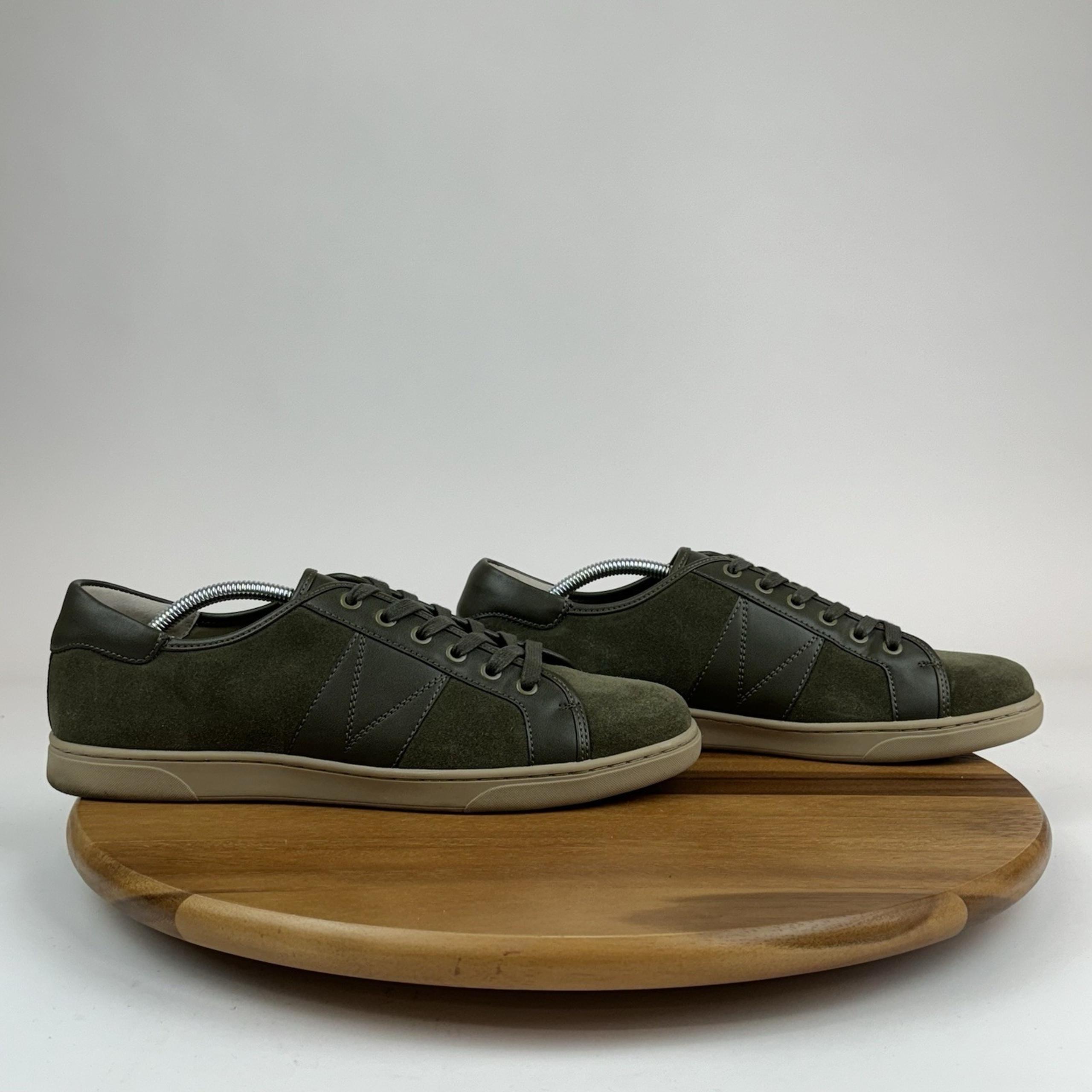 Mens Vionic Jerome Olive Green Suede Casual Comfort Sneakers Shoes Size 10.5 D