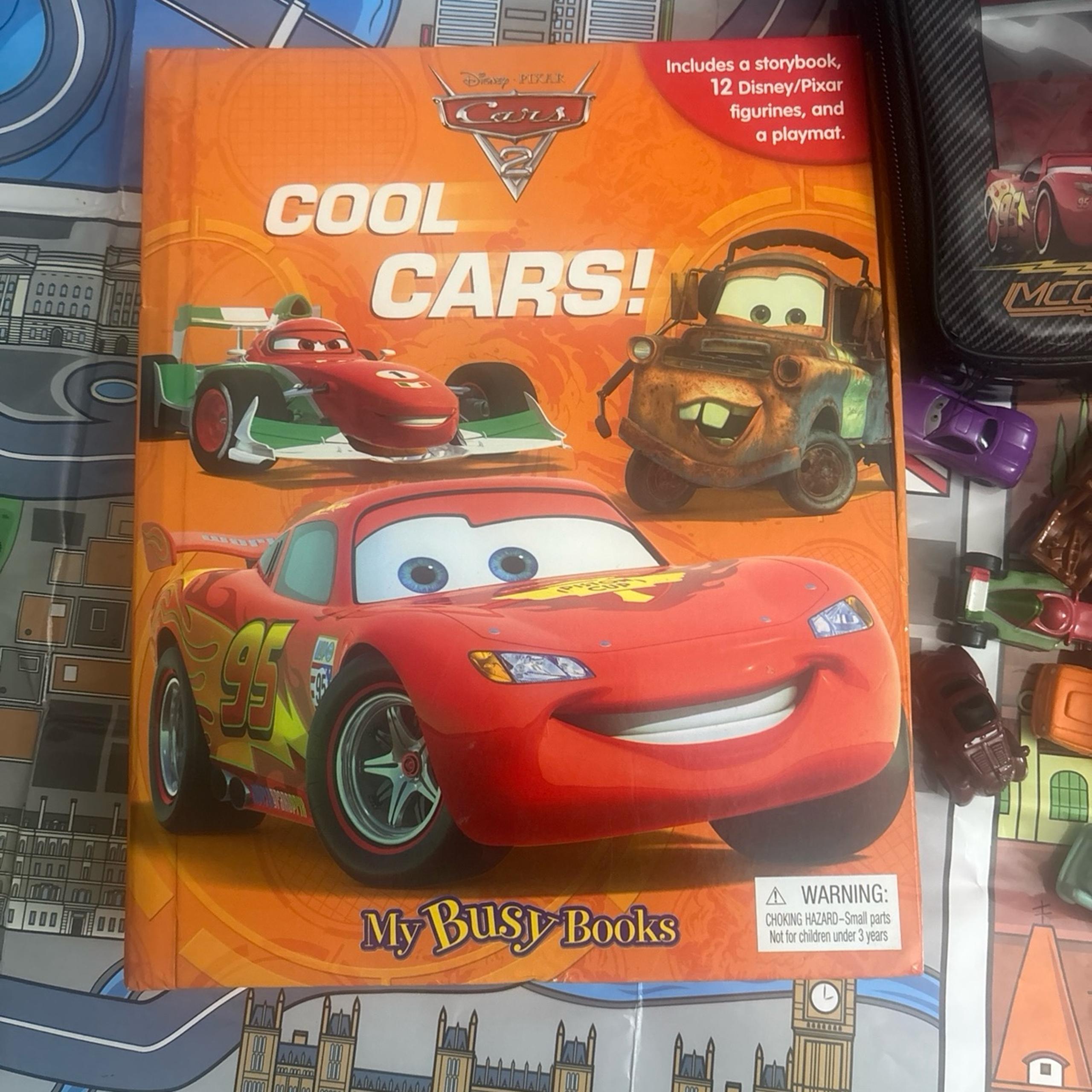 Disney Pixar CARS busy book with playmat and 10 cars