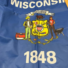Wisconsin State Flag 1848 keep’er movin’